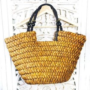 Sun 'N' Sand Natural Straw Shoulder Tote